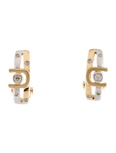 Pre-owned Earrings 14k Diamond Earclip In Multi