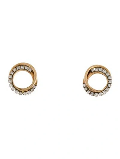 Pre-owned Earrings 14k Diamond Earclips In Multi