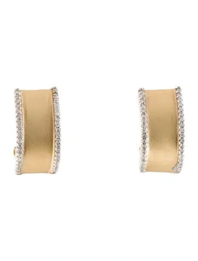 Pre-owned Earrings 14k Diamond Earclips In Multi
