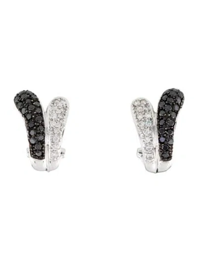 Pre-owned Earrings 14k Diamond Earclips In Multi