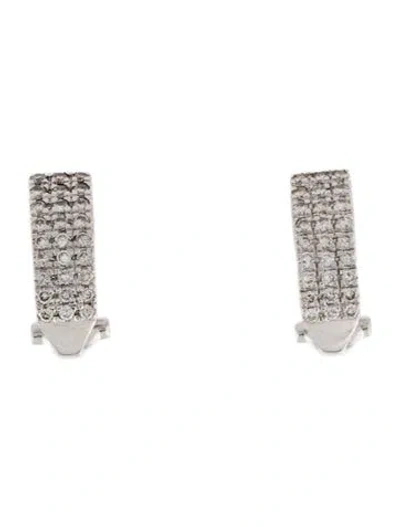 Pre-owned Earrings 14k Diamond Earclips In Multi