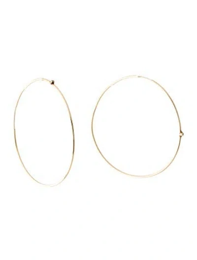 Pre-owned Earrings 14k Diamond Hoop  In Multi