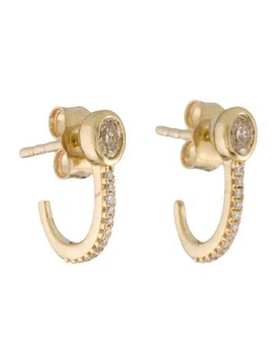 Pre-owned Earrings 14k Diamond Hoop  W/ Tags In Multi