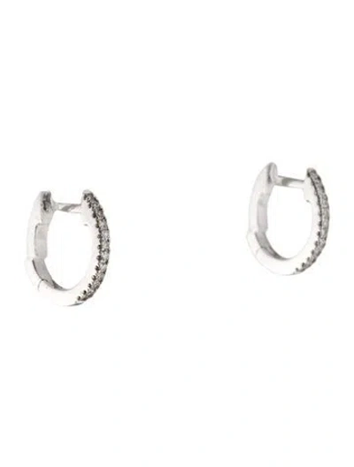 Pre-owned Earrings 14k Diamond Huggie  In Multi