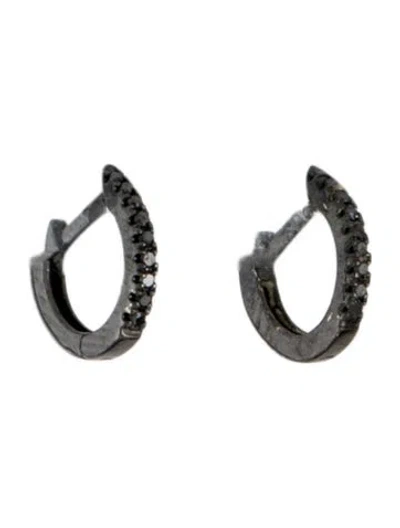 Pre-owned Earrings 14k Diamond Huggie  In Multi