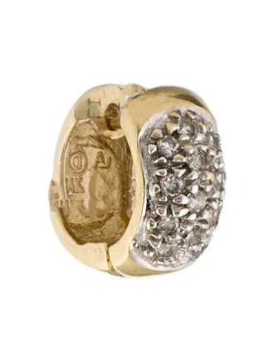 Pre-owned Earrings 14k Diamond Huggie Single Earring In Multi
