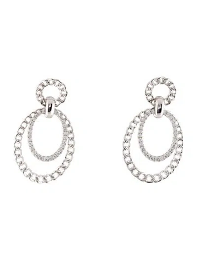 Pre-owned Earrings 14k Diamond Link Drop  In Multi