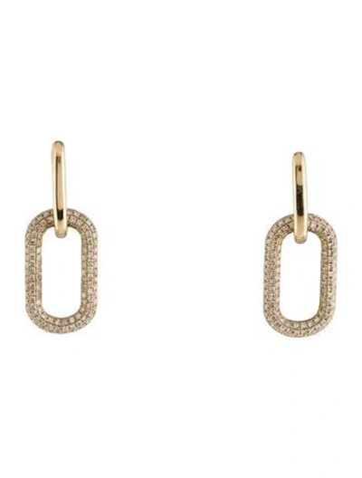 Pre-owned Earrings 14k Diamond Link  In Multi