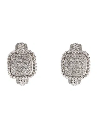 Pre-owned Earrings 14k Diamond Pavé Earclip  In Multi