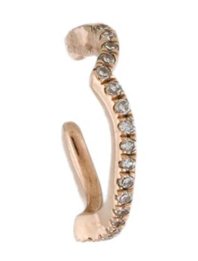 Pre-owned Earrings 14k Diamond Pavé Single Ear Cuff In Multi