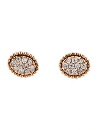 Pre-owned Earrings 14k Diamond Pavé Stud  In Multi
