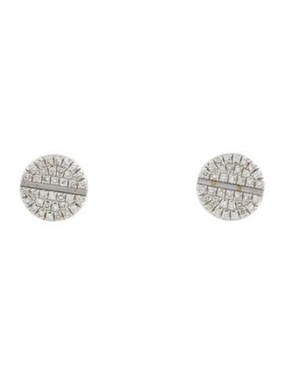 Pre-owned Earrings 14k Diamond Screw Sud  In Multi