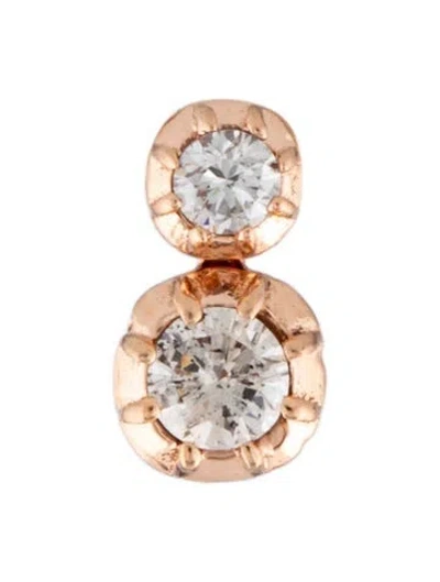 Pre-owned Earrings 14k Diamond Single Drop Earring In Multi