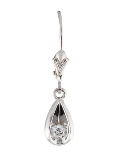 Pre-owned Earrings 14k Diamond Single Drop  In Multi