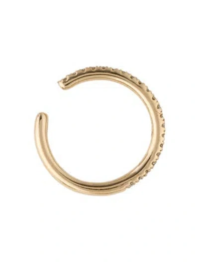Pre-owned Earrings 14k Diamond Single Ear Cuff In Multi
