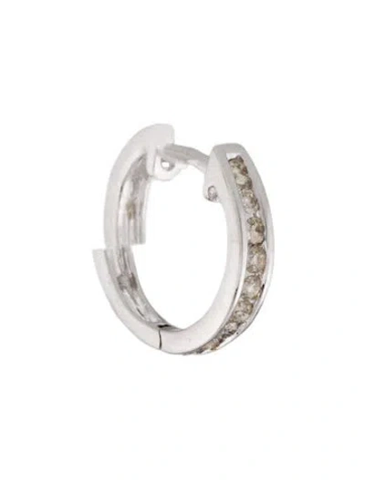 Pre-owned Earrings 14k Diamond Single Hoop Earring In Multi