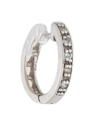 Pre-owned Earrings 14k Diamond Single Huggie Earring In Multi