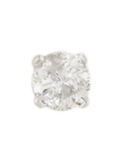 Pre-owned Earrings 14k Diamond Single Stud Earirng In Multi