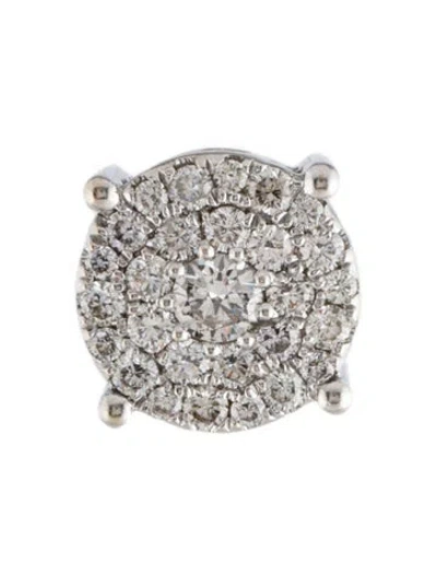 Pre-owned Earrings 14k Diamond Single Stud Earring In Multi