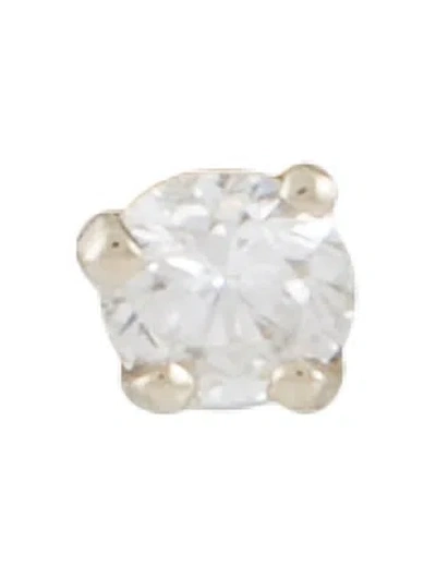 Pre-owned Earrings 14k Diamond Single Stud Earring In Multi