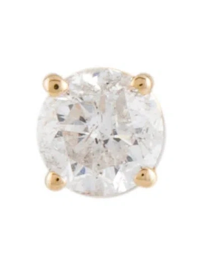 Pre-owned Earrings 14k Diamond Single Stud Earring In Multi