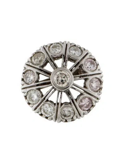 Pre-owned Earrings 14k Diamond Single Stud Earring In Multi