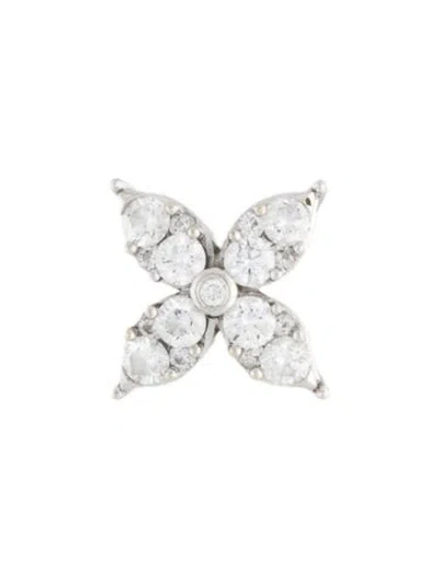 Pre-owned Earrings 14k Diamond Single Stud Earring In Multi