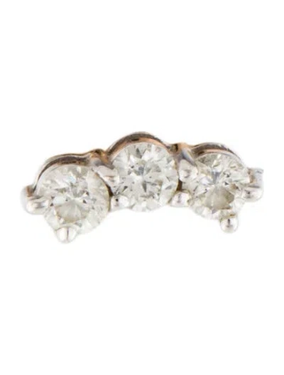 Pre-owned Earrings 14k Diamond Single Stud Earring In Multi