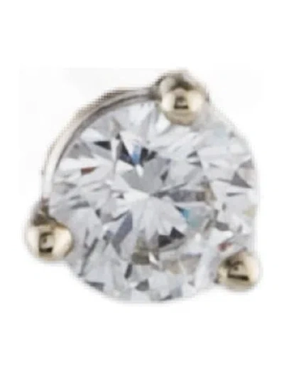 Pre-owned Earrings 14k Diamond Single Stud Earring In Multi