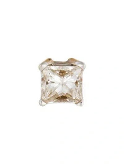 Pre-owned Earrings 14k Diamond Single Stud Earring In Multi