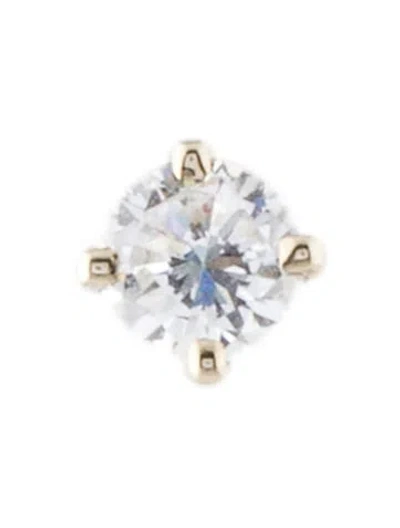 Pre-owned Earrings 14k Diamond Single Stud Earring In Multi