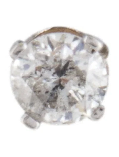Pre-owned Earrings 14k Diamond Single Stud In Multi