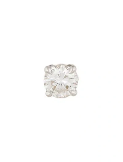Pre-owned Earrings 14k Diamond Solitaire Single Stud Earring In Multi