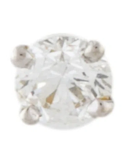 Pre-owned Earrings 14k Diamond Solitaire Single Stud Earring In Multi