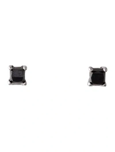 Pre-owned Earrings 14k Diamond Solitaire Studs In Multi