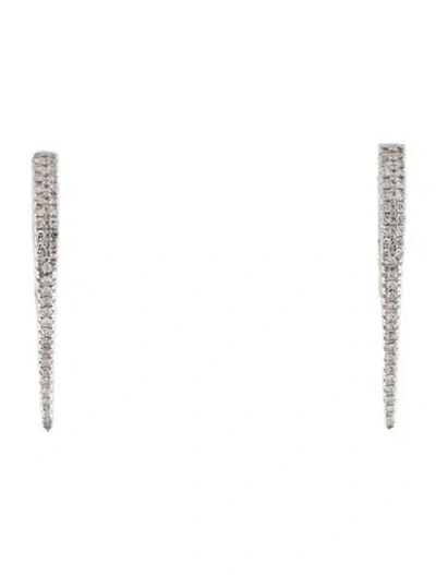 Pre-owned Earrings 14k Diamond Spike Drop  In Multi