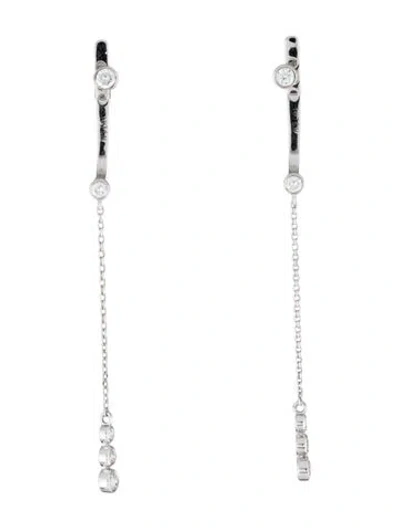 Pre-owned Earrings 14k Diamond Stud Drop Convertible  In Multi
