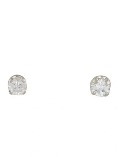 Pre-owned Earrings 14k Diamond Stud  In Multi