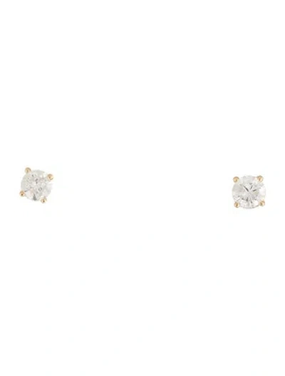 Pre-owned Earrings 14k Diamond Stud  In Multi