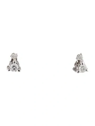 Pre-owned Earrings 14k Diamond Stud  In Multi