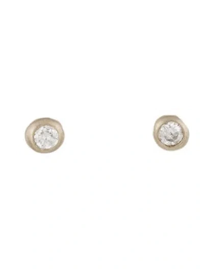 Pre-owned Earrings 14k Diamond Stud  In Multi