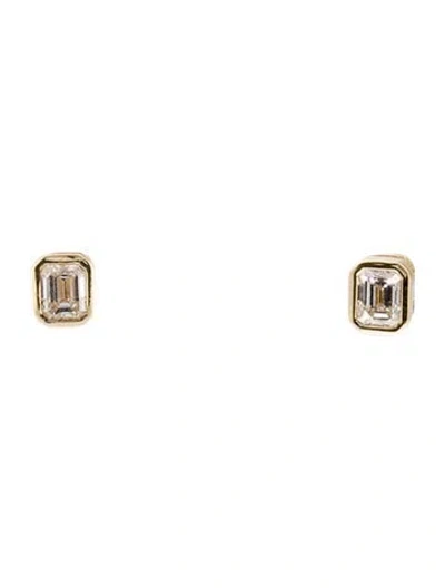 Pre-owned Earrings 14k Diamond Stud  In Multi