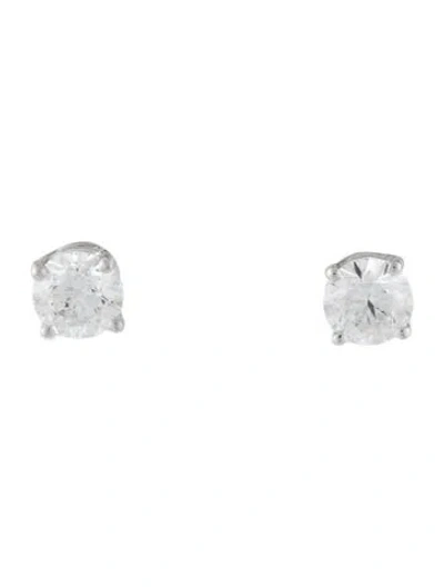 Pre-owned Earrings 14k Diamond Stud  In Multi