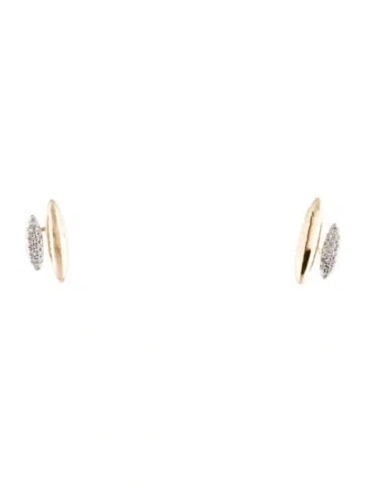 Pre-owned Earrings 14k Diamond Stud  In Multi