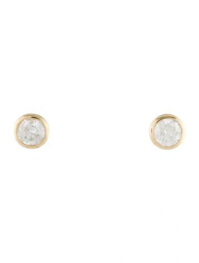 Pre-owned Earrings 14k Diamond Stud  In Multi