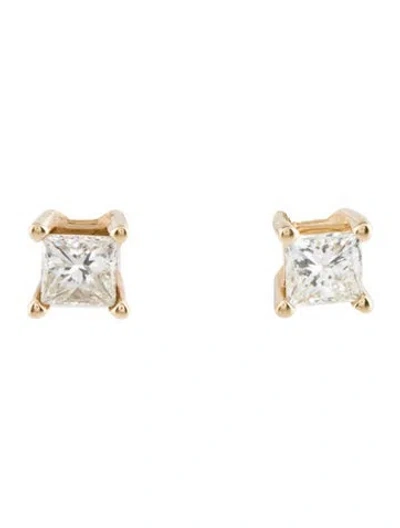 Pre-owned Earrings 14k Diamond Stud  In Multi