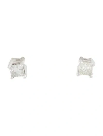 Pre-owned Earrings 14k Diamond Stud  In Multi