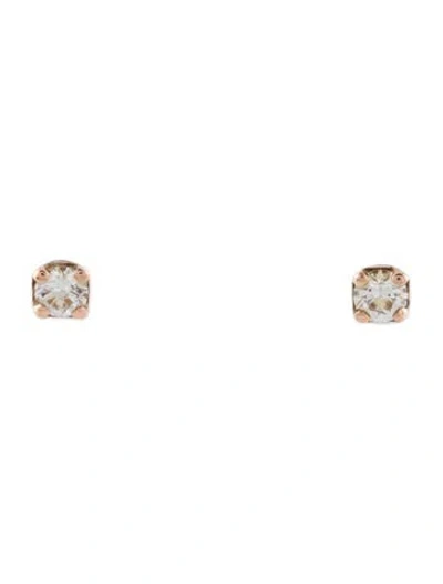 Pre-owned Earrings 14k Diamond Stud  In Multi