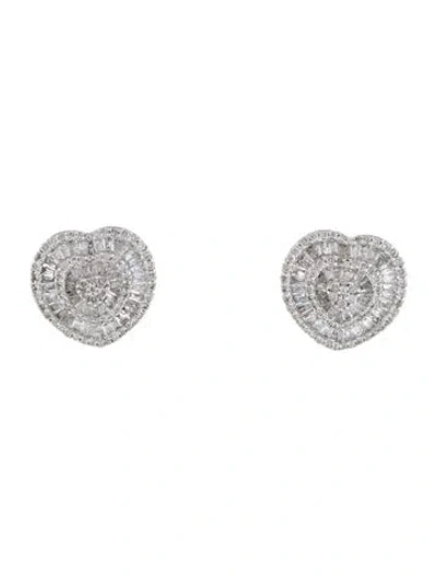 Pre-owned Earrings 14k Diamond Stud  In Multi