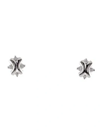 Pre-owned Earrings 14k Diamond Stud  In Multi